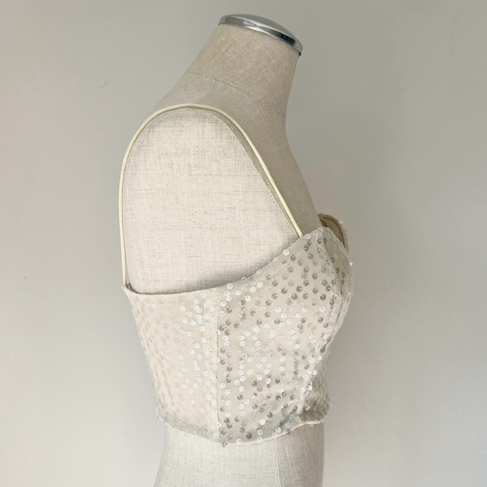 Superdown Sequin Corset Top - image 3